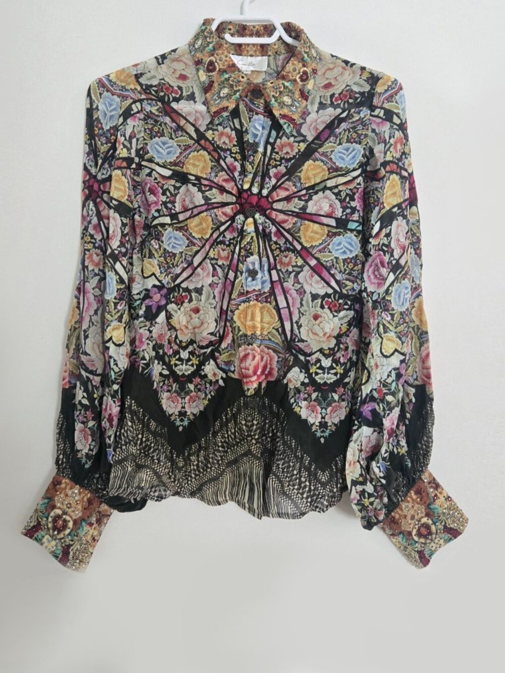 Camilla Flamenco Sweep Blouse Size 1 Small
